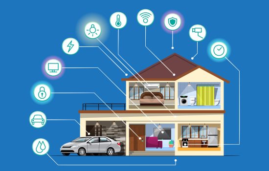 Internet of things (IoT) smart connection and control device in network of industry and resident anywhere, anytime, anybody and any business with internet. It technology for futuristic of the world